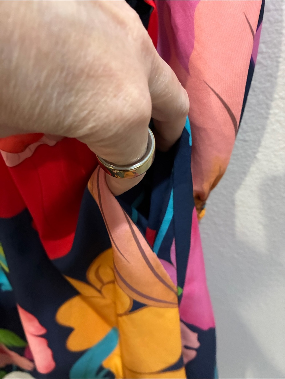 entro Navy Floral Midi Dress with Bright Multicolor Blooms - Picture 9 of 10